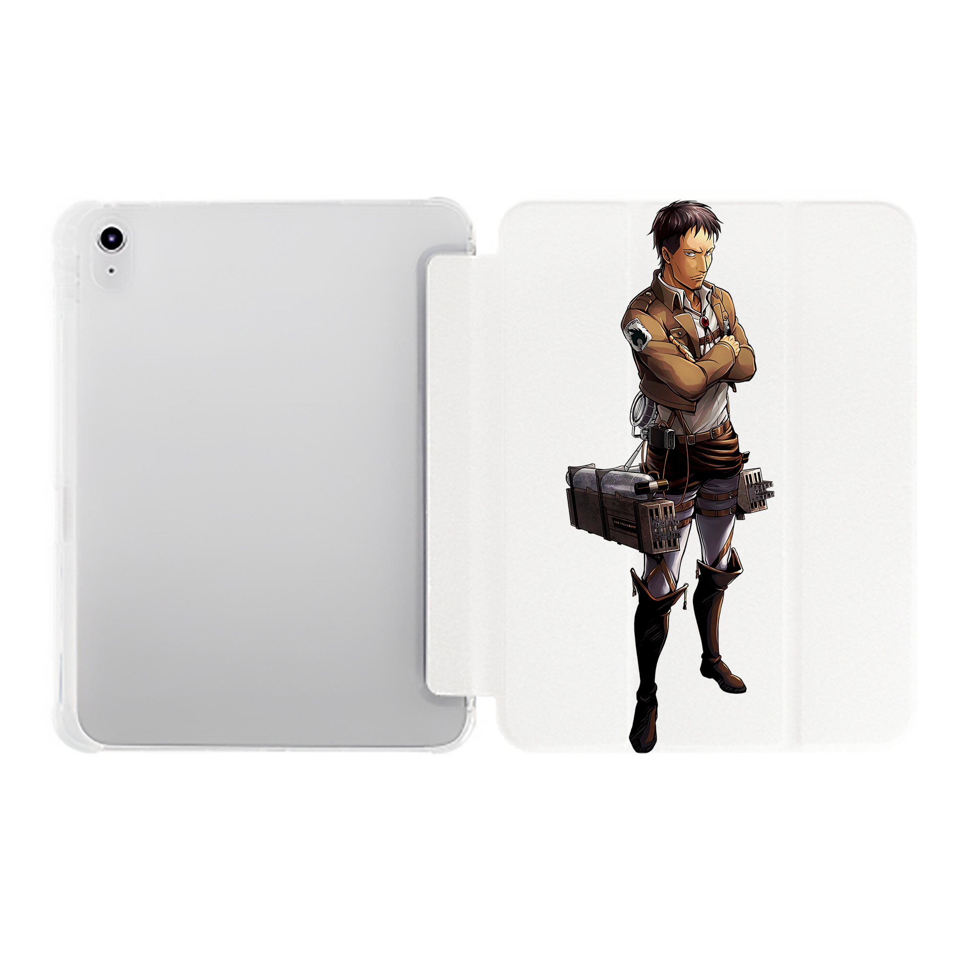 （画像用） 進撃の巨人 Attack on Titan IPad ケース ペン収納付き 三つ折りスタンド PUレザー×シリコン 対応機種9.5/10.5/10.9インチ
